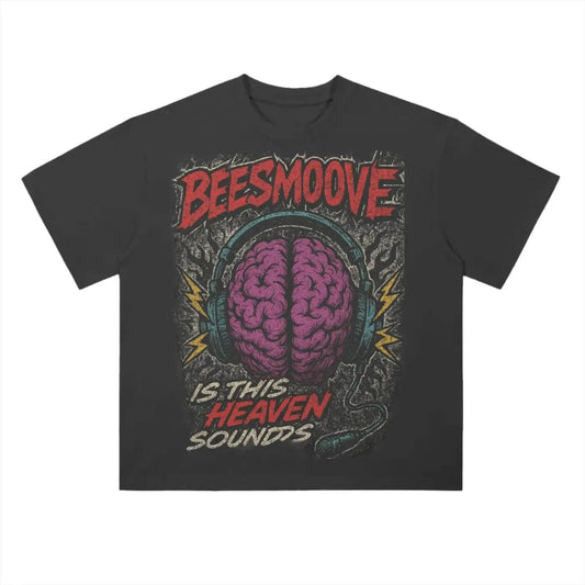 BEESMOOVE Heaven Got Bass Drop Shoulder Tee - Beesmoove 