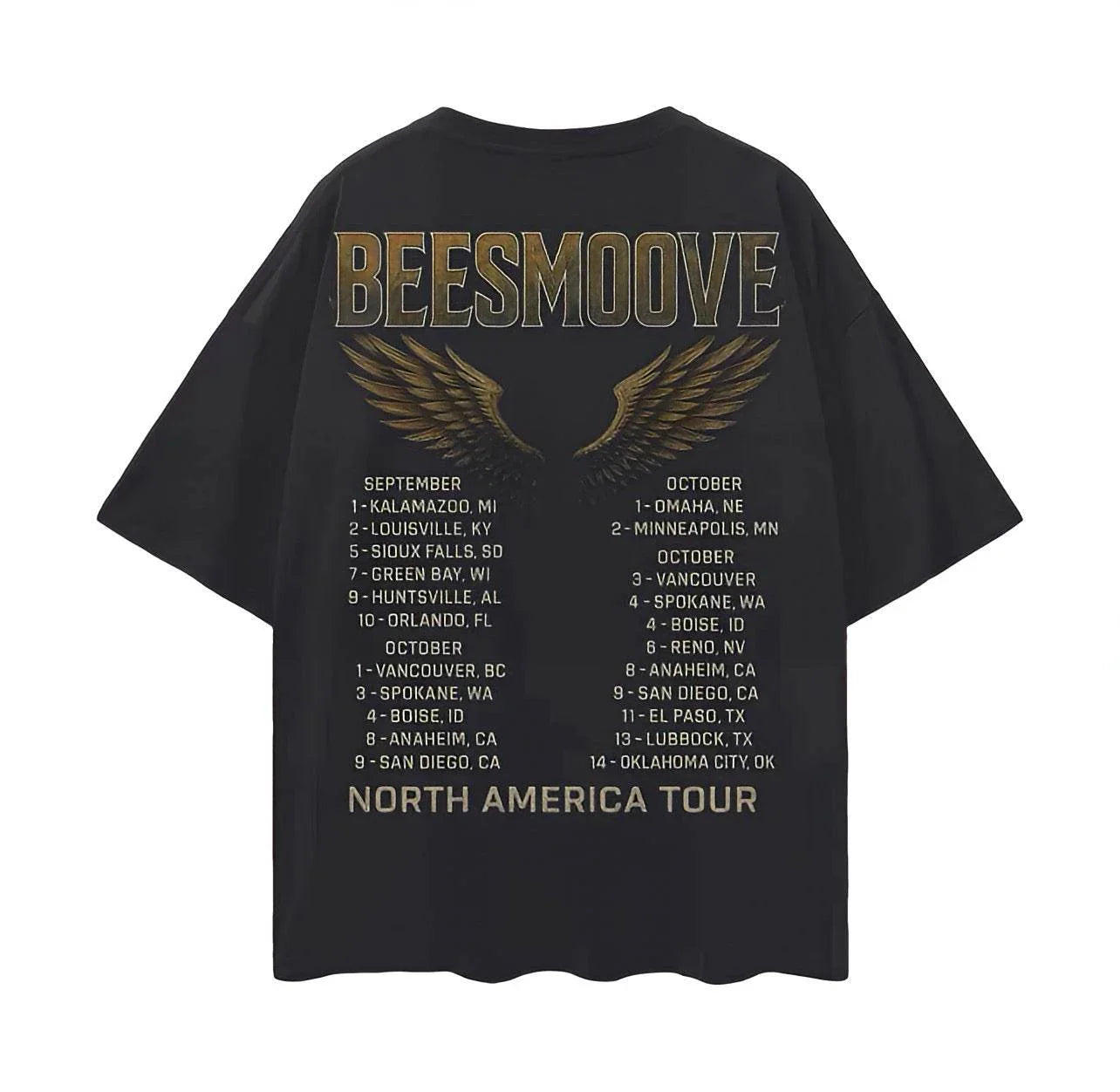 BEESMOOVE Victory Angel: Take Back Tour Deep Drop Shoulder Tee - Beesmoove 