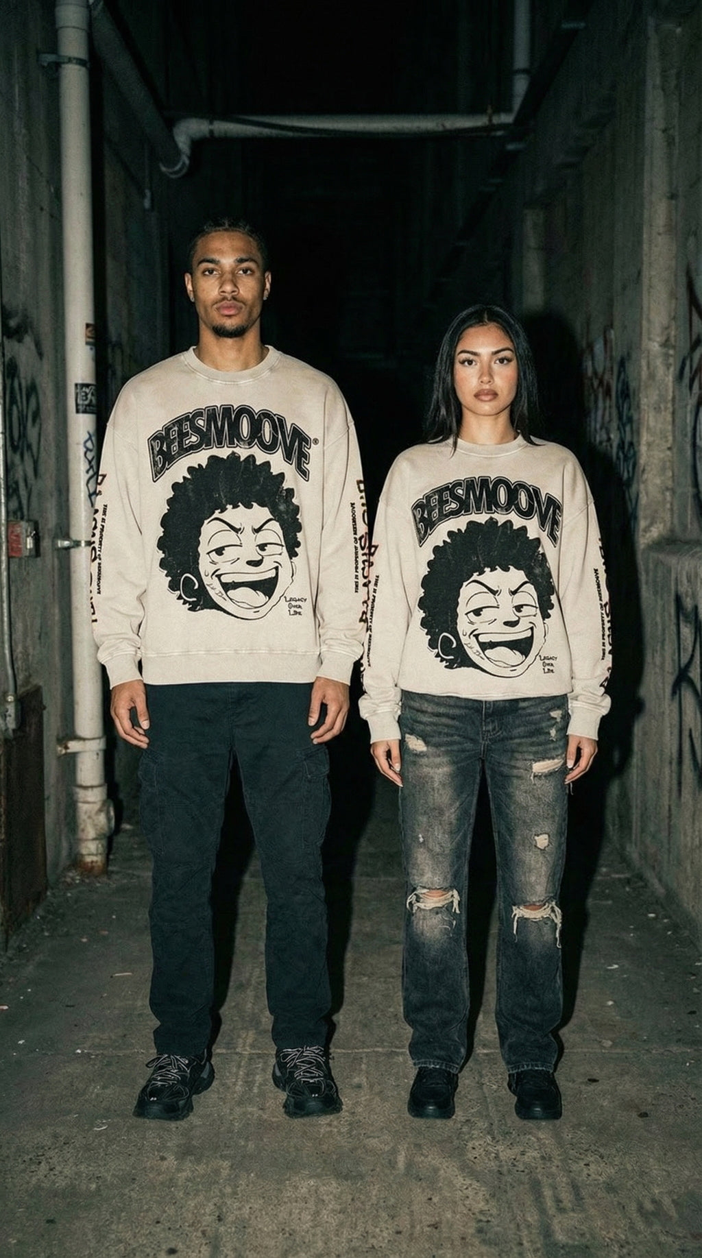 BEESMOOVE BlackSouth LiL Boo Chicago Legacy Oversized Sweatshirt