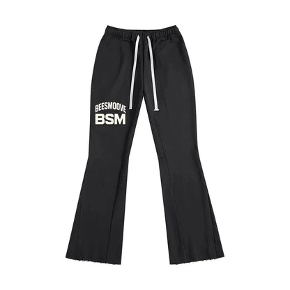 BEESMOOVE BSM Boss Status Mentality Flared Sweatpants - Beesmoove 