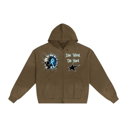 BEESMOOVE Live Wired 
 Sunfade Zip Hoodie - Beesmoove 
