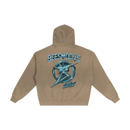 BEESMOOVE Starlight Survivor Hand-Frayed Sunfade Zip Hoodie - Beesmoove 
