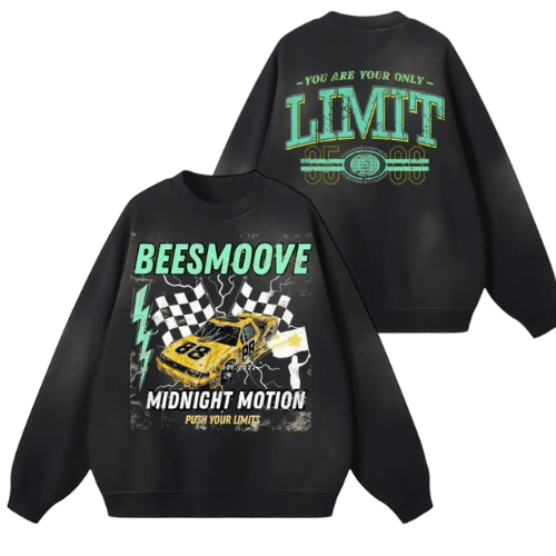 Beesmoove Limitless Drive Washed Dyed Fleece Pullover - Beesmoove 