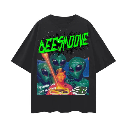 BEESMOOVE the system fears those who think Drop Shoulder Tee - Beesmoove 