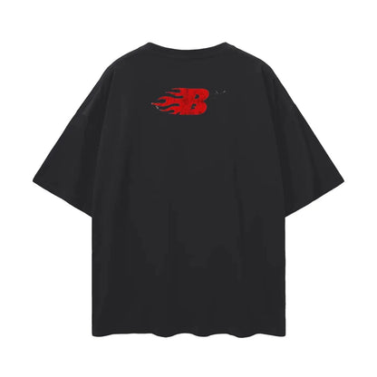 BEESMOOVE Alien Broadcast Oversize Deep Drop Shoulder Tee - Beesmoove 