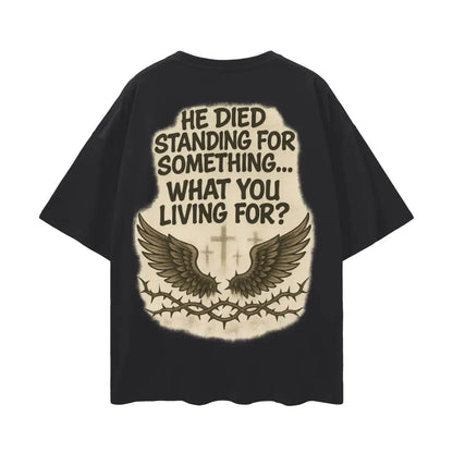 BEESMOOVE Black Jesus Oversize Deep Drop Shoulder Tee - Beesmoove 