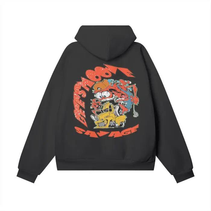 Beesmoove Inner Savage Oversize Heavyweight Hidden Pocket Hoodie - Beesmoove 