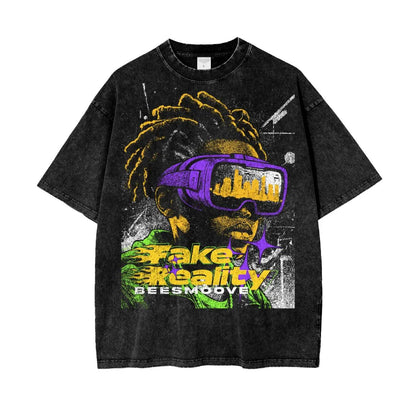 BEESMOOVE Fake Reality Oversize Tee - Beesmoove 