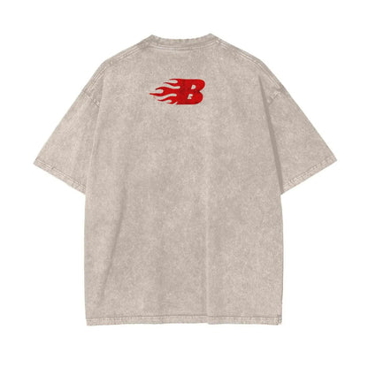 BEESMOOVE Take It Easy Buddy Oversize Washed Tee - Beesmoove 