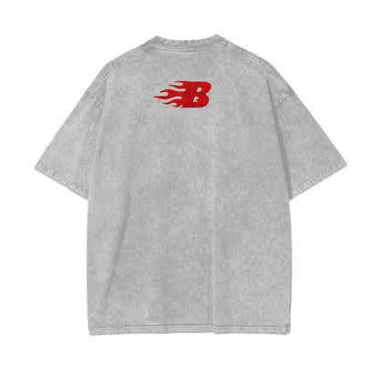 BEESMOOVE Take It Easy Buddy Oversize Washed Tee - Beesmoove 