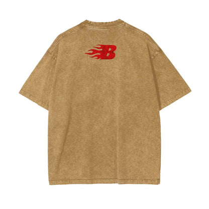 BEESMOOVE Take It Easy Buddy Oversize Washed Tee - Beesmoove 