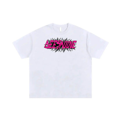 BEESMOOVE Retro Pink Oversized T-shirt - Beesmoove 
