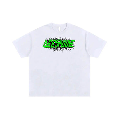 BEESMOOVE Retro Green Oversized T-shirt - Beesmoove 