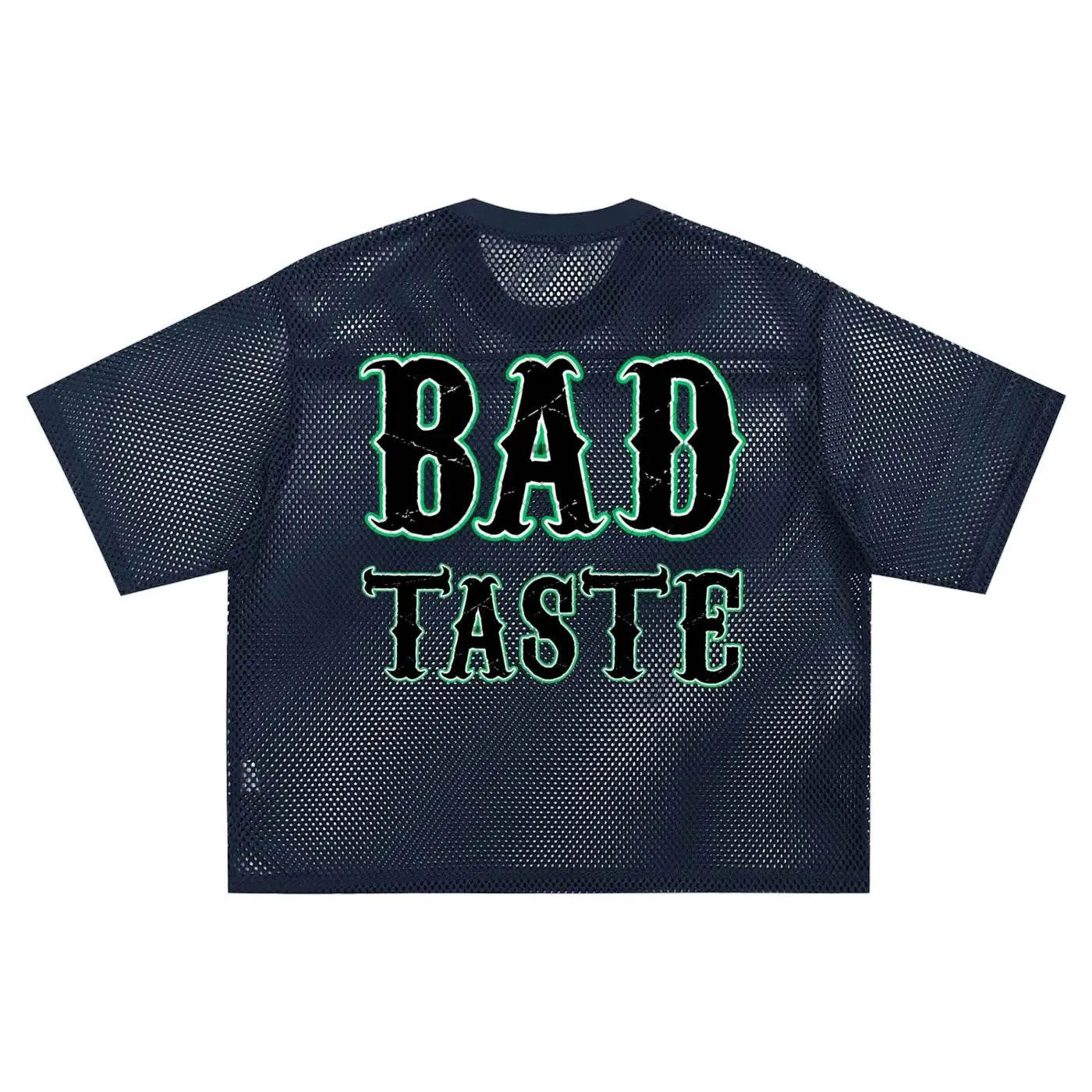 BEESMOOVE GREEN HEAD BAD TASTE See-through Boxy Net T-shirt - Beesmoove 