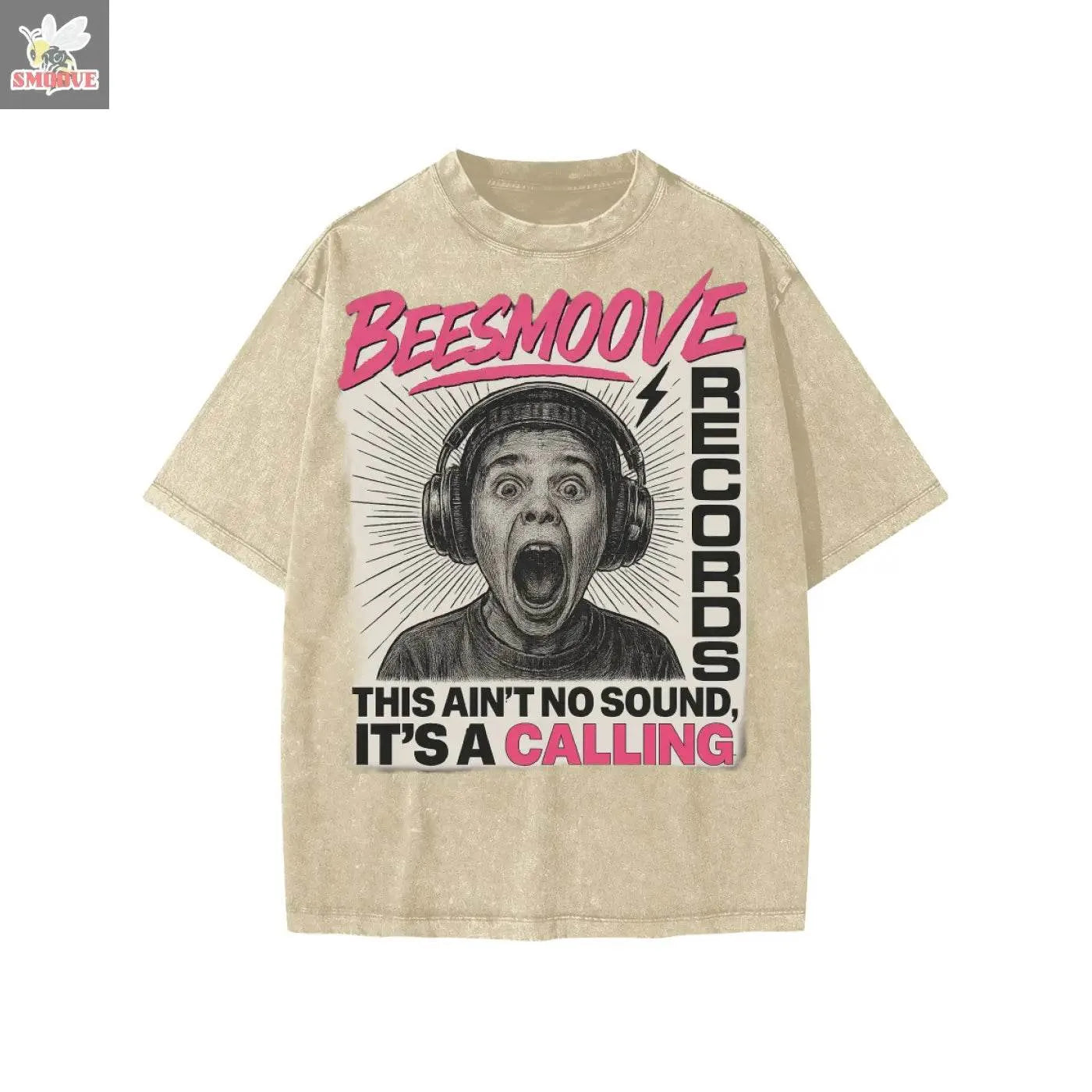 BEESMOOVE Frequency Washed Kids' T-shirt - Beesmoove 