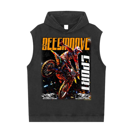 BEESMOOVE EXTREME FULL THROTTLE Sleeveless Hoodie - Beesmoove 
