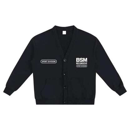 BEESMOOVE BSM Boss Status Mentality Washed Cardigan - Beesmoove 