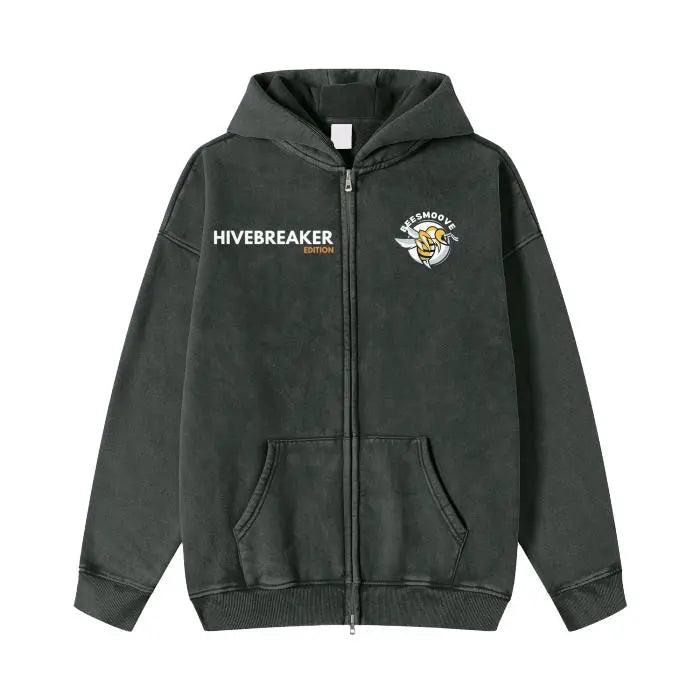 Beesmoove Hivebreaker Edition Prime Acid Washed Zip Hoodie Jacket - Beesmoove 