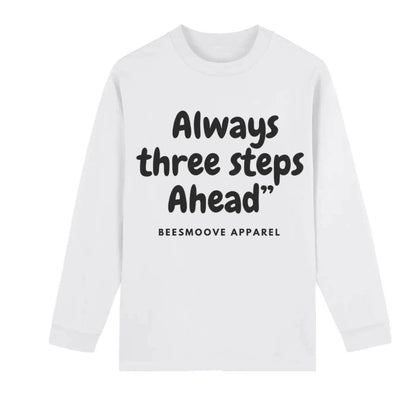 Beesmoove Always Three Steps Ahead’’ Cotton Drop Shoulder Long Sleeve Shirt - Beesmoove 