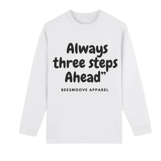 Beesmoove Always Three Steps Ahead’’ Cotton Drop Shoulder Long Sleeve Shirt - Beesmoove 