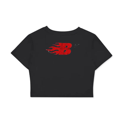 BEESMOOVE BEE LEGENDARY Lips Women's Fitted Crop Tee - Beesmoove 
