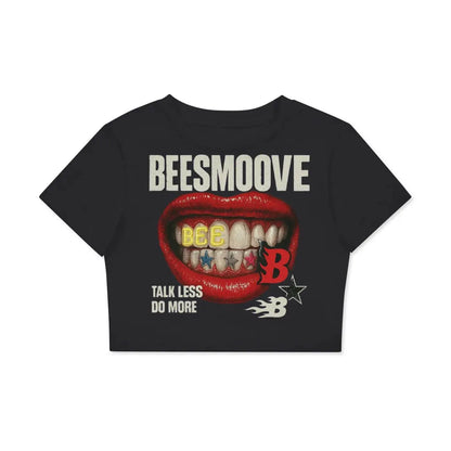 BEESMOOVE BEE LEGENDARY Lips Women's Fitted Crop Tee - Beesmoove 