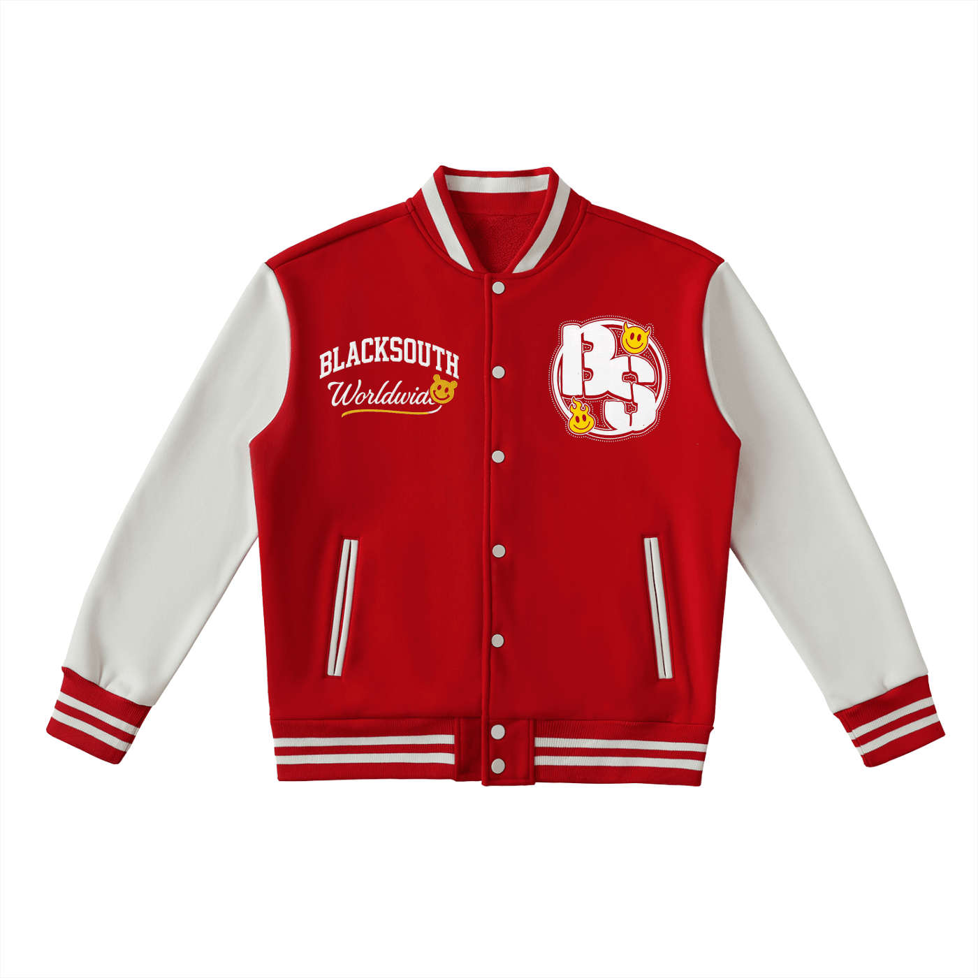 BEESMOOVE BlackSouth Global
Tone Fleeced Varsity Jacket - Beesmoove 