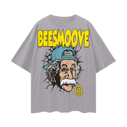 BEESMOOVE Genius Wave Oversize Deep Drop Shoulder Tee - Beesmoove 