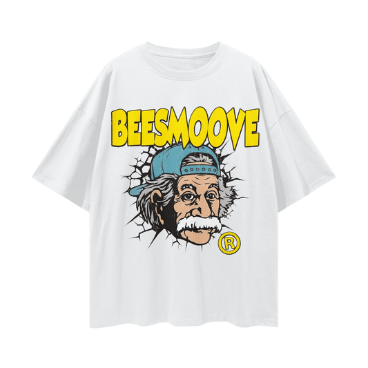 BEESMOOVE Genius Wave Oversize Deep Drop Shoulder Tee - Beesmoove 