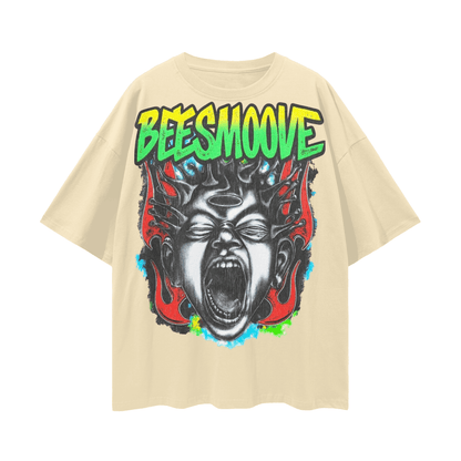 BEESMOOVE Inferno Cry Loose Drop Shoulder T-Shirt - Beesmoove 