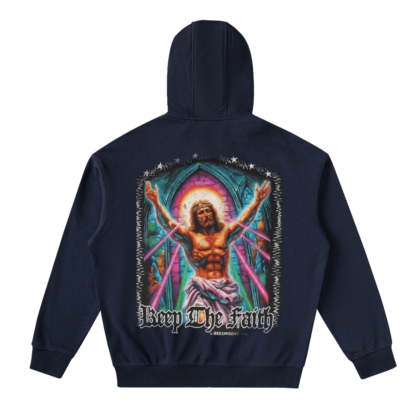 BEESMOOVE Eternal Glow Drop-Shoulder Zip Up Hoodie - Beesmoove 