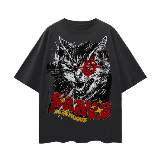 BEESMOOVE Brave Reversible Oversize Deep Drop Shoulder Tee - Beesmoove 