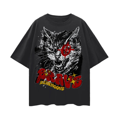 BEESMOOVE Brave Reversible Oversize Deep Drop Shoulder Tee - Beesmoove 