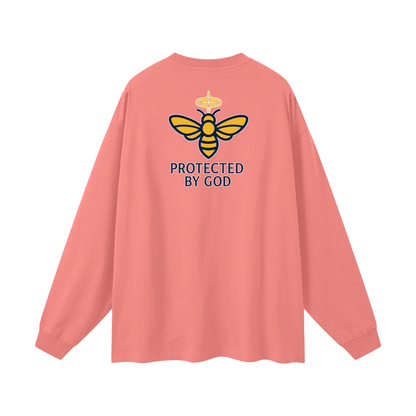 BEESMOOVE Protected by God Oversized Long Sleeve T-Shirt