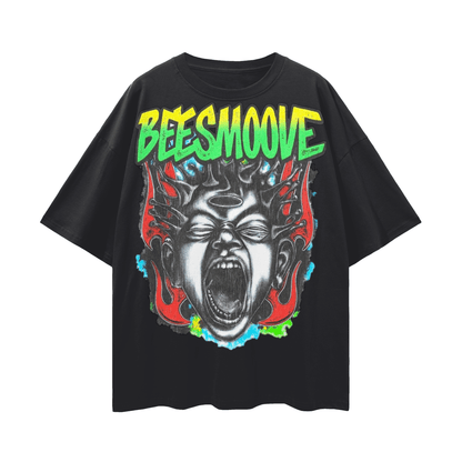 BEESMOOVE Inferno Cry Loose Drop Shoulder T-Shirt - Beesmoove 