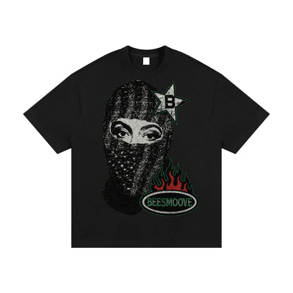 BEESMOOVE Street Star Surveillance Heavyweight Cotton T-Shirt - Beesmoove 