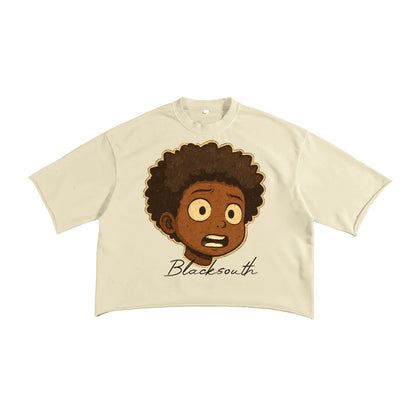 BEESMOOVE BlackSouth lil Boo edition raw Edge Tee - Beesmoove 