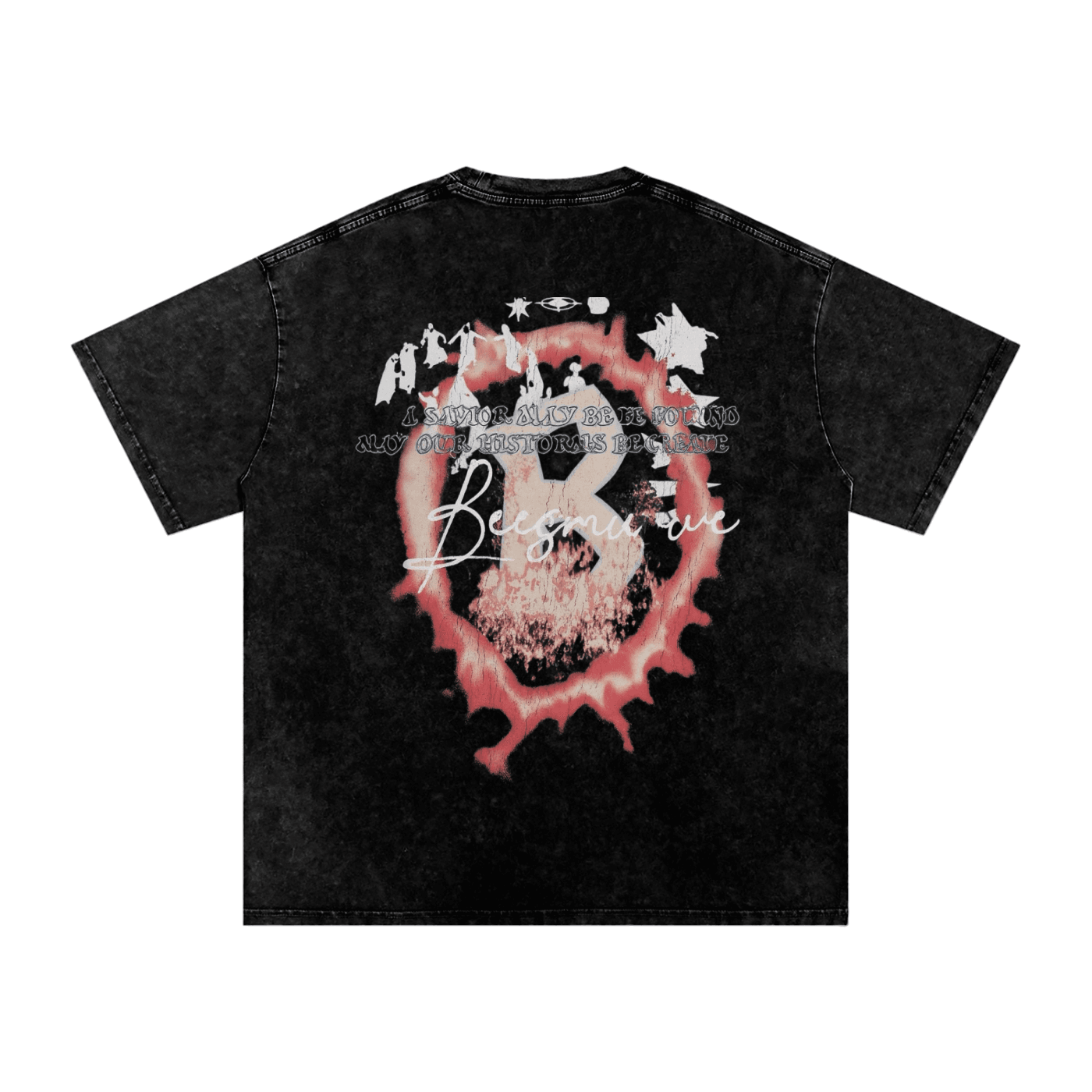 BEESMOOVE Resurrection Washed Oversized Cotton T-Shirt - Beesmoove 