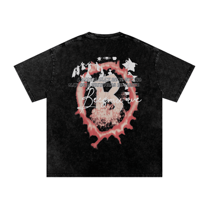 BEESMOOVE Resurrection Washed Oversized Cotton T-Shirt - Beesmoove 