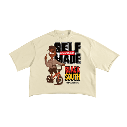 BEESMOOVE BlackSouth T-Time Self MADE Raw Edge T-Shirt