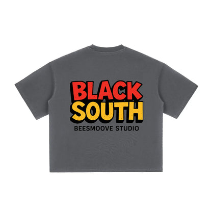BEESMOOVE Hood Rich Lamont Washed Boxy T-Shirt - Beesmoove 