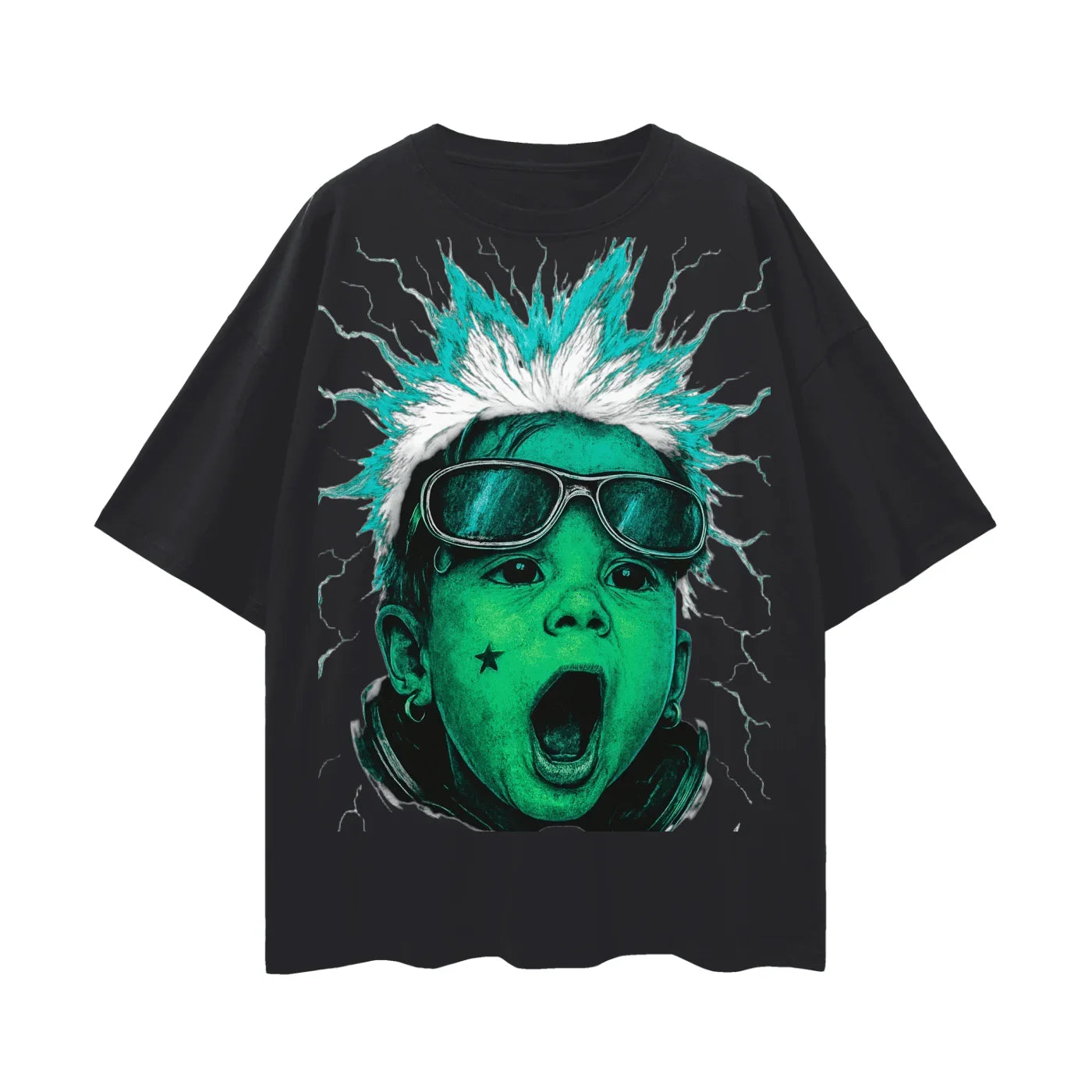BEESMOOVE static kid Oversize Deep Drop Shoulder Tee - Beesmoove 