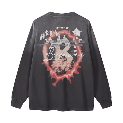 BEESMOOVE BEESMOOVE Resurrection Washed Long Sleeve T-Shirt - Beesmoove 