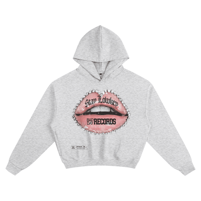 BEESMOOVE Bad day records Cotton Cropped Hoodie - Beesmoove 