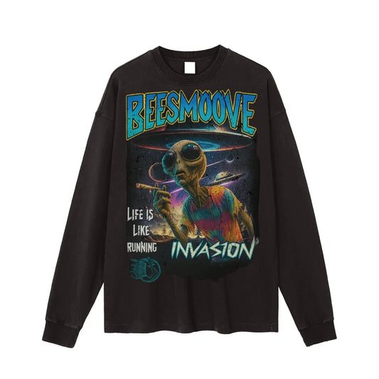 BEESMOOVE Alienated Ambition Washed Long Sleeve T-shirt - Beesmoove 