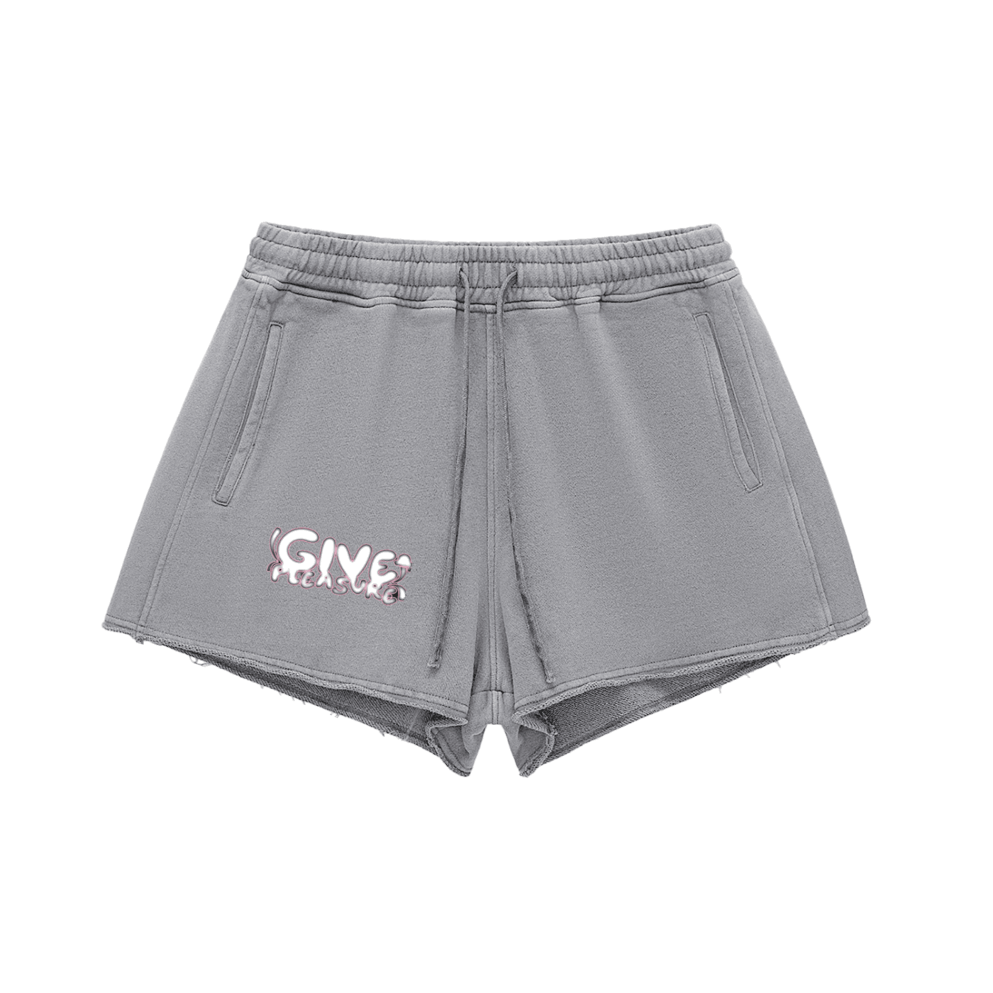BEESMOOVE Pleasure Trip Washed Raw Edge Drawstring Shorts - Beesmoove 