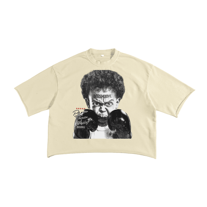 BEESMOOVE Forbidden Power French Terry Raw Edge T-Shirt - Beesmoove 