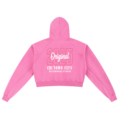 BEESMOOVE BlackSouth Original 2025 Washed Cropped Hoodie - Beesmoove 