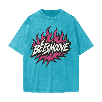 BEESMOOVE Heated Motion Heavyweight Snow Washed T-Shirt - Beesmoove 