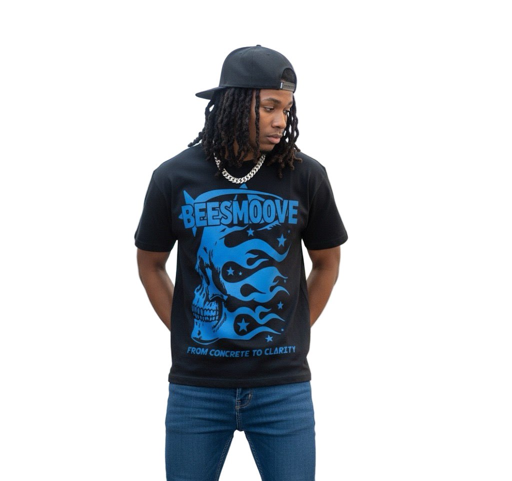 BEESMOOVE Afterlife Blue Drip T-Shirt - Beesmoove